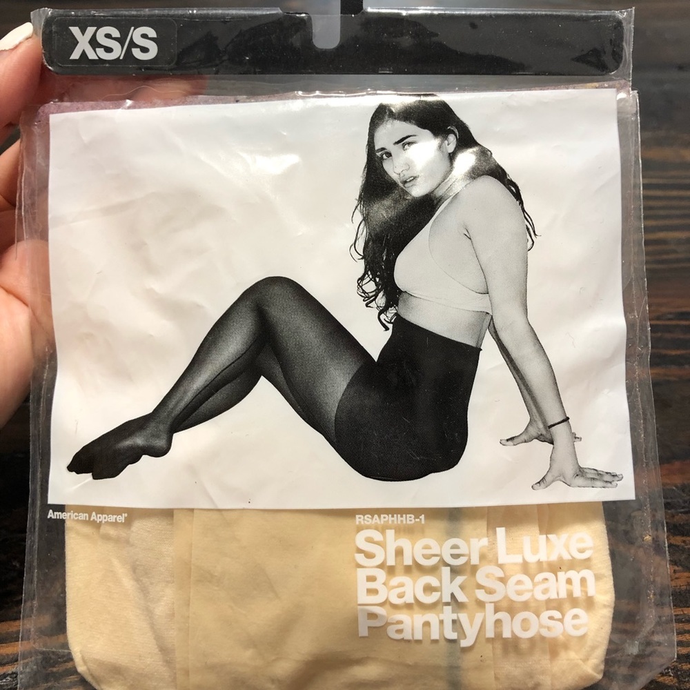 American Apparel Sheer Luxe Back Seam Pantyhose